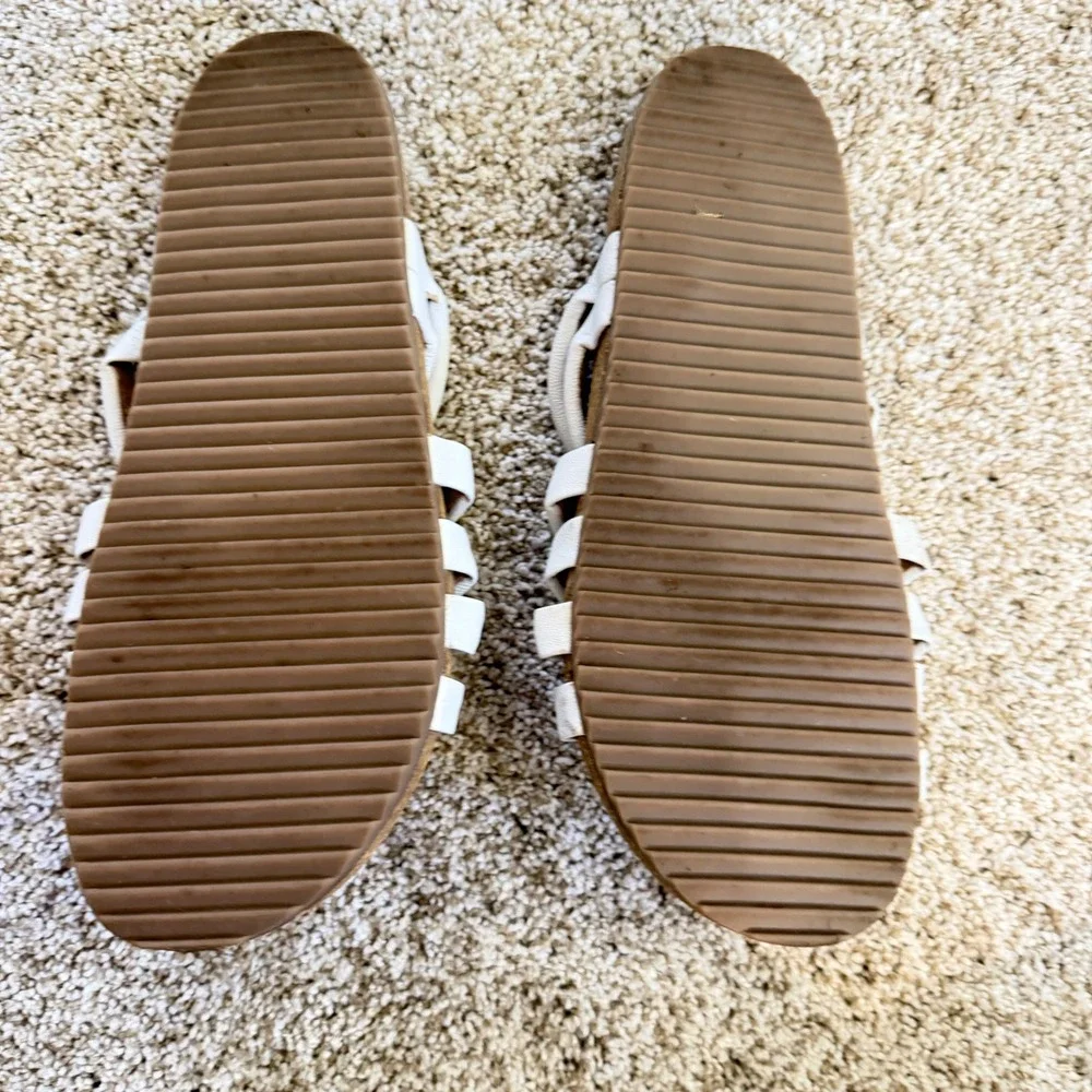 Coconuts by Matisse White Leather Multi Strap Slide Sandals Womens Size 9M - Picture 6 of 6